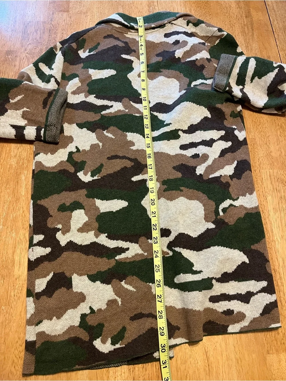 J.Crew Sophie Open-Front Sweater-Blazer in Camo Cotton Blend Jacket XS